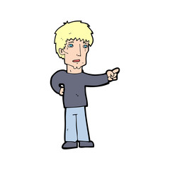 cartoon pointing man