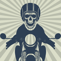 Vintage Biker Skull