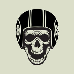 Vintage Biker Skull