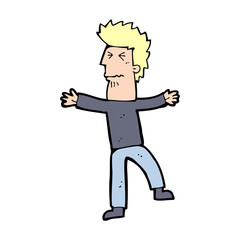 cartoon stressed man
