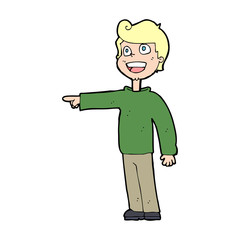 cartoon man pointing and laughing