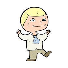 cartoon happy boy