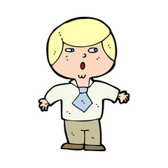 cartoon shocked boy