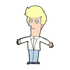 cartoon bored man