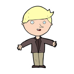 cartoon man in casual jacket