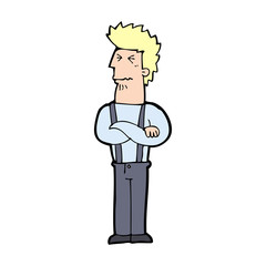 cartoon annoyed man