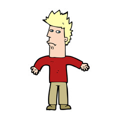cartoon confused man