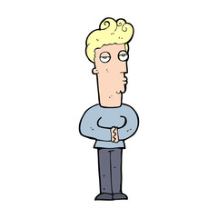 cartoon arrogant man