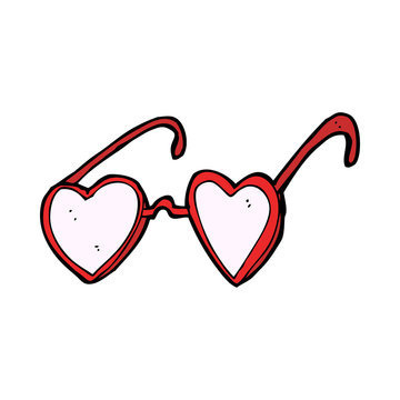 Cartoon Heart Glasses