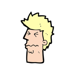 cartoon stressed out face