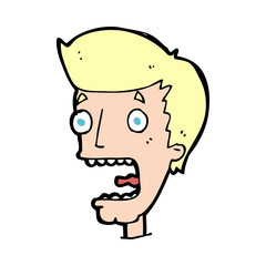 cartoon terrified man