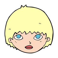 cartoon girl staring