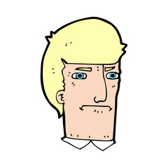 cartoon man narrowing eyes