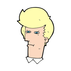 cartoon man narrowing eyes