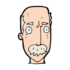 cartoon annoyed old man