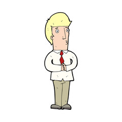 cartoon nervous man