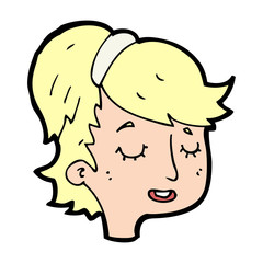 cartoon pretty female face