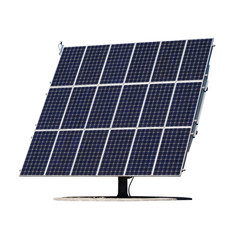 Solar panels isolated on white background.