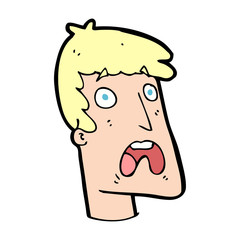 cartoon shocked man