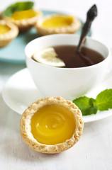 Lemon Tart and cup of tea