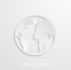 Vector modern asteroid day background. 