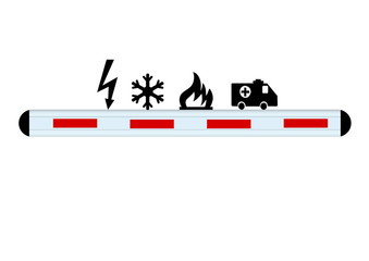 Leitplanke / Unfall Symbole