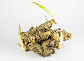 turmeric on white background