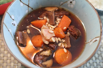 Bowl of Korean beef stew known as 