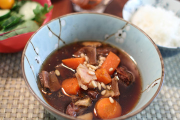 Bowl of Korean beef stew known as 