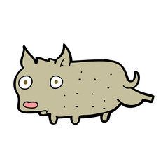 cartoon little dog cocking leg