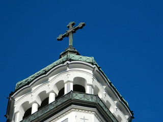 Fototapeta na wymiar Orthodox church tower