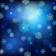 Vector snowflakes background