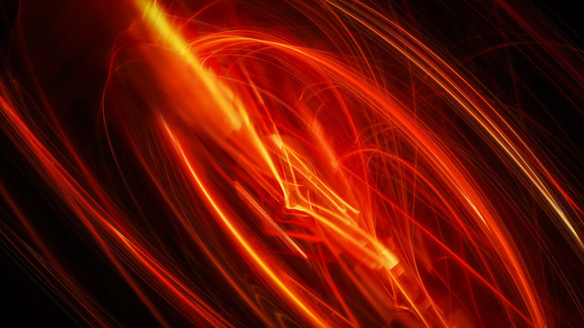 Abstract Red Sparks Of The Hot Lava