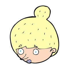 cartoon surprised woman's face