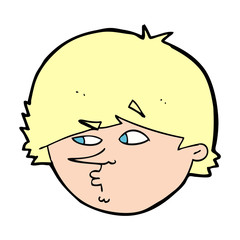 cartoon suspiscious man