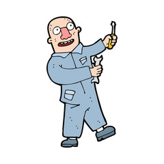 cartoon mechanic
