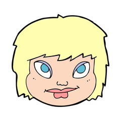 cartoon female face