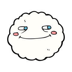 cartoon happy cloud