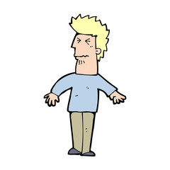 cartoon stressed man