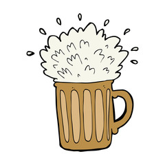 cartoon frothy beer