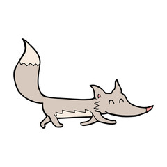 cartoon little wolf