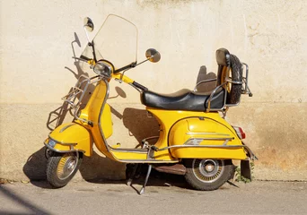 Washable wall murals Scooter Yellow Vespa