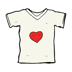 cartoon t shirt with love heart