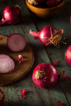 Raw Organic Red Onions