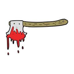 cartoon bloody axe