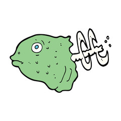 cartoon fish head