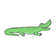 cartoon happy crocodile