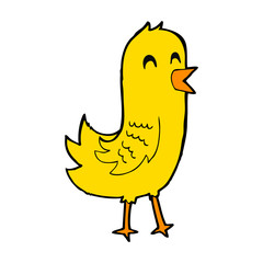 cartoon happy bird