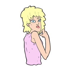 cartoon surprised woman