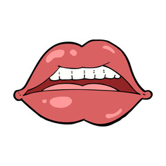 cartoon sexy lips symbol